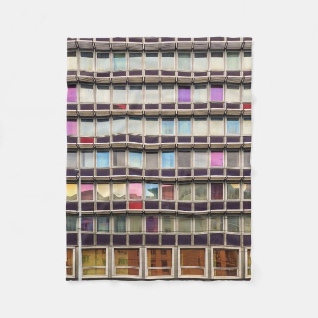 Couverture Polaire Colorful building (Devant)