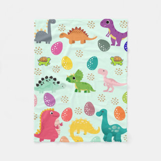 Couverture Polaire Colorful Dino Parade