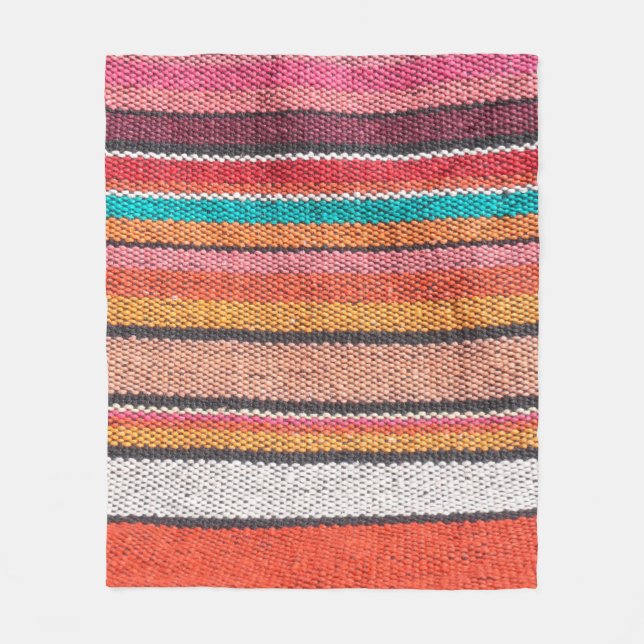 Couverture Polaire Colorful mexican, peruvian style rug surface close (Devant)