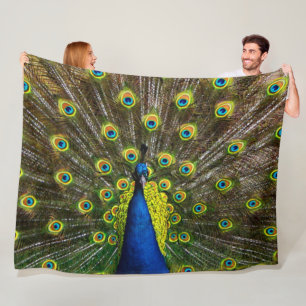 Couverture Polaire Colorful peacock