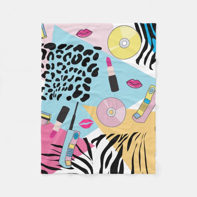 Couverture Polaire Colorful Retro 1990's Nineties Motif (Devant)