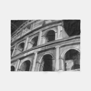 Couverture Polaire Colosseum romain avec les dessins architecturaux