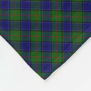 Couverture Polaire Colquhoun tartan bleu vert plaid