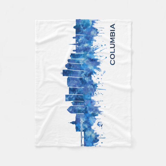 Couverture Polaire Columbia États-Unis Skyline Blue (Devant)