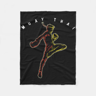 Couverture Polaire Combattant de sport de Muay Thai Mma Boxe Marti Th