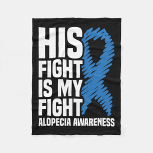 Couverture Polaire Combattre est mon combat Blue Ribbon Alopecia sens