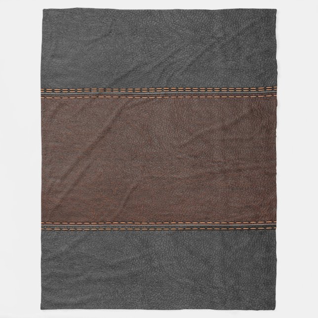 Couverture Polaire Combinaison De Cuir Brown Et Noir (Devant)