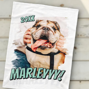 Couverture Polaire Comic moderne simple Grunge personnalisé photo pou