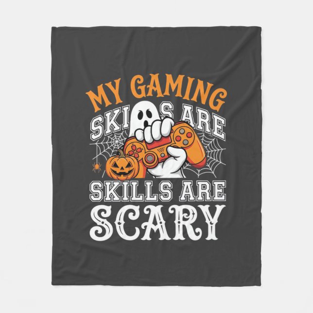Couverture Polaire Compétences de jeu Halloween sont un contrôleur fa (Devant)