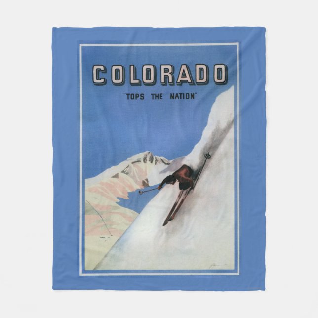 Couverture Polaire Complète la nation - affiche promotionnelle de ski (Devant)