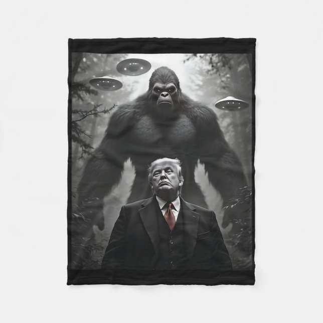 Couverture Polaire Complot de rencontre de Trump Bigfoot Ufo Alien (Devant)
