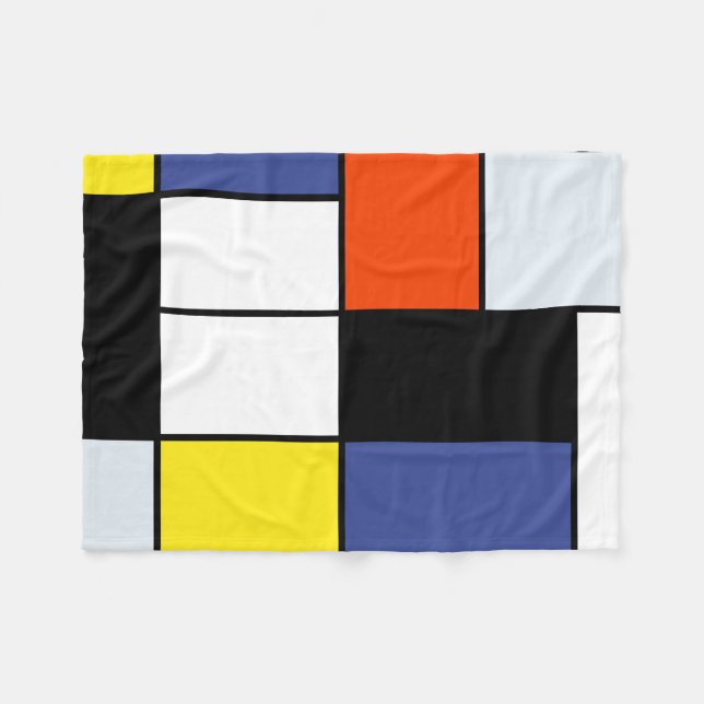 Couverture Polaire Composition A de Piet Mondrian - Art Moderne Abstr (Devant (Horizontal))