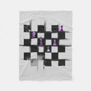 Couverture Polaire Composition en pièces d'échecs d'échiquier et