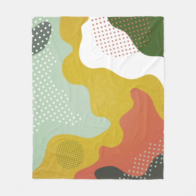 Couverture Polaire Composition géométrique abstraite moderne avec déc (Devant)