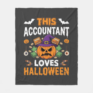 Couverture Polaire Comptable Aime Halloween Citrouille Comptable Desi