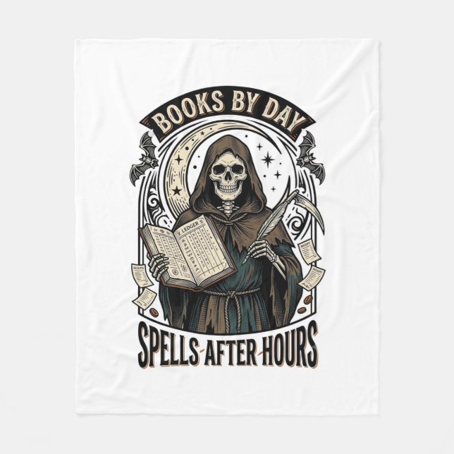 Couverture Polaire Comptable d'Halloween Sorcière Conception de Fauch (Devant)