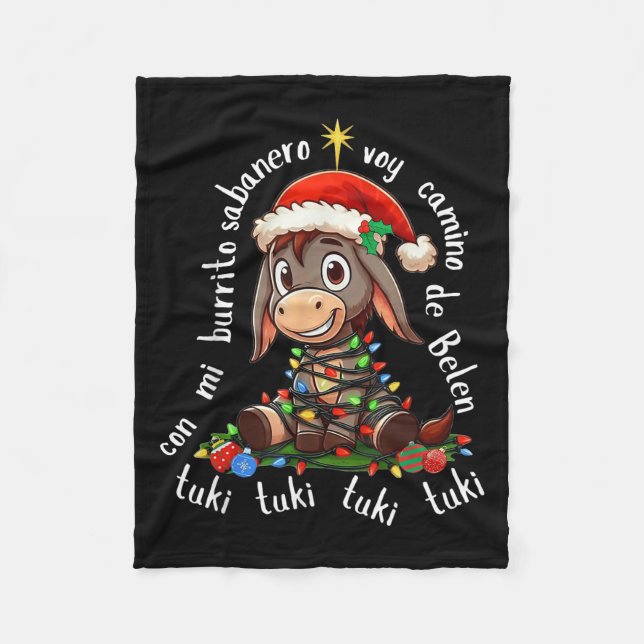 Couverture Polaire Con Mi Burrito Sabanero Mexican Tuki Tuki Latino X (Devant)