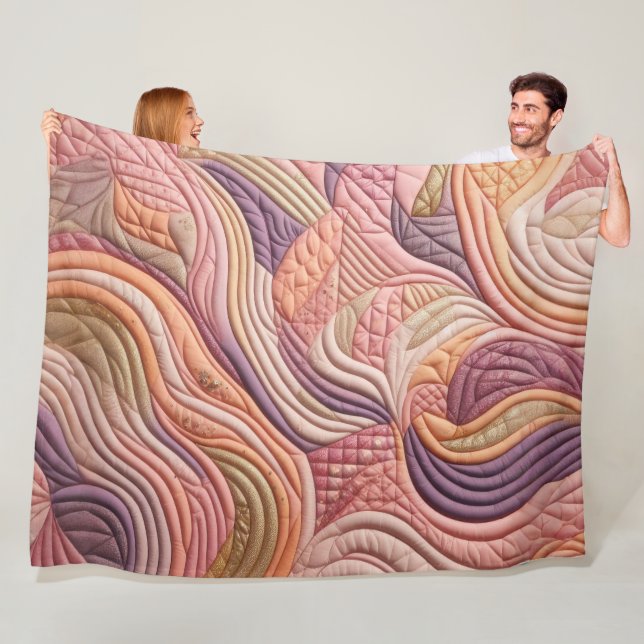 Couverture Polaire Conception abstraite composée (En situation)