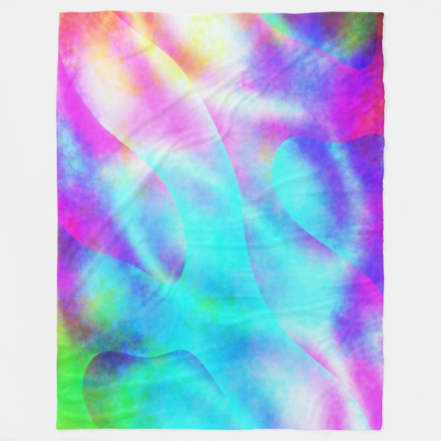 Couverture Polaire Conception Abstraite de la bande de flux arc-en-ci (Devant)