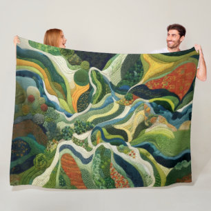 Couverture Polaire Conception abstraite quadrillée Topographie aérien