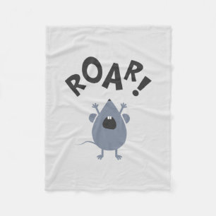 Couverture Polaire Conception amusante d'une souris rôtie