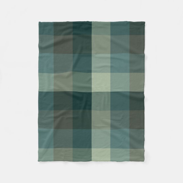 Couverture Polaire Conception carreaux vichy vert  (Devant)
