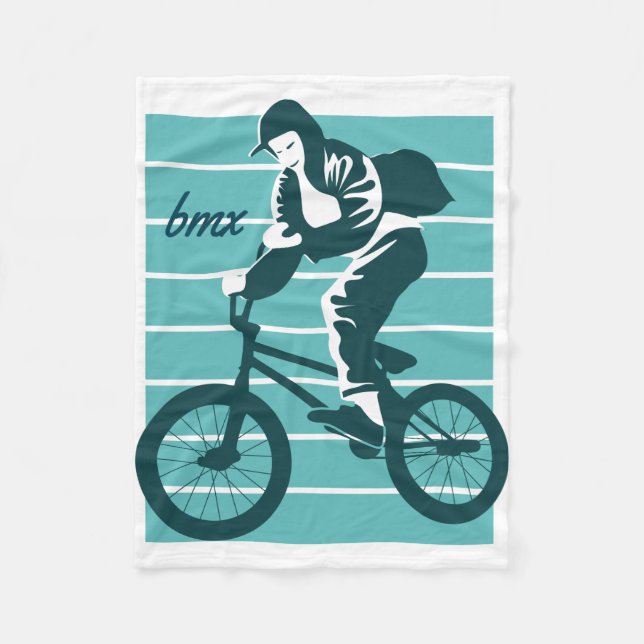 Couverture Polaire Conception Cool Rider - BMX (Devant)
