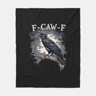 Couverture Polaire Conception créative et décontractée d'oiseau F Caw