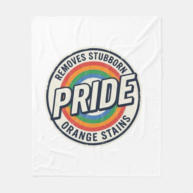 Couverture Polaire Conception de badge arc-en-ciel de protestation de (Devant)