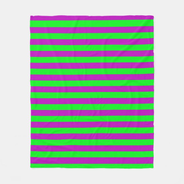 Couverture Polaire Conception de bandes violettes et vertes (Devant)