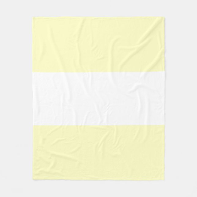 Couverture Polaire Conception de barre de pastel jaune doux et blanc (Devant)