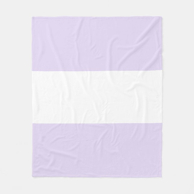 Couverture Polaire Conception de barre violet lilas doux et blanc (Devant)