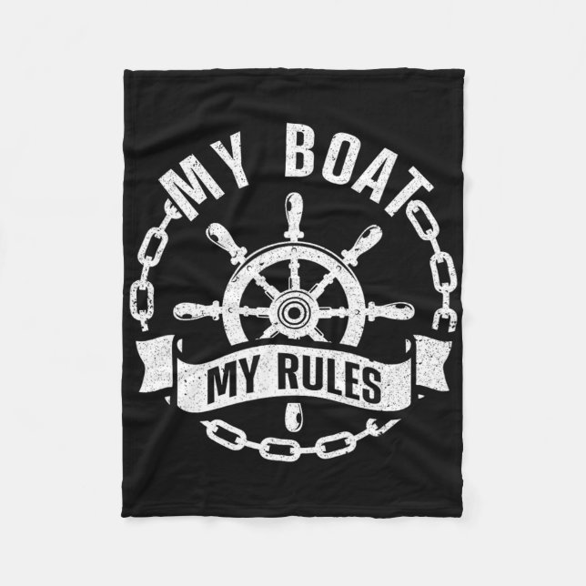 Couverture Polaire Conception de capitaine de bateau cool pour hommes (Devant)