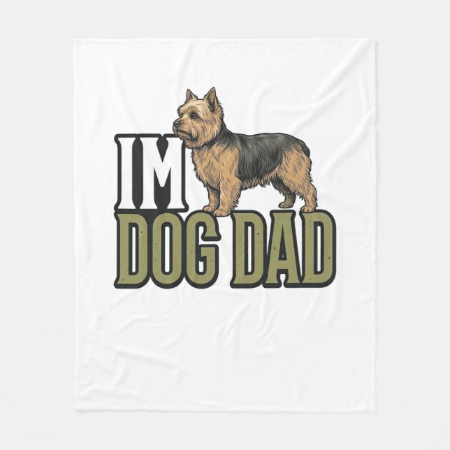 Couverture Polaire Conception de chemise de gravure de Terrier de pap (Devant)