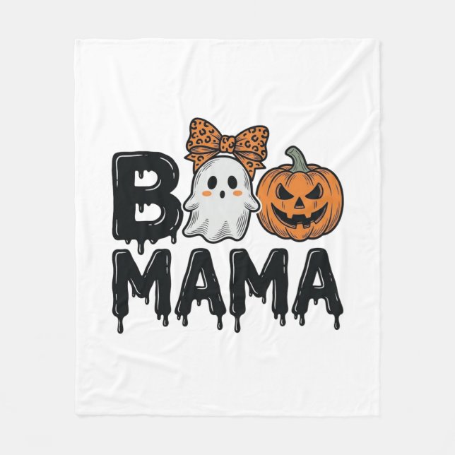Couverture Polaire Conception de chemise de maman fantôme Halloween c (Devant)
