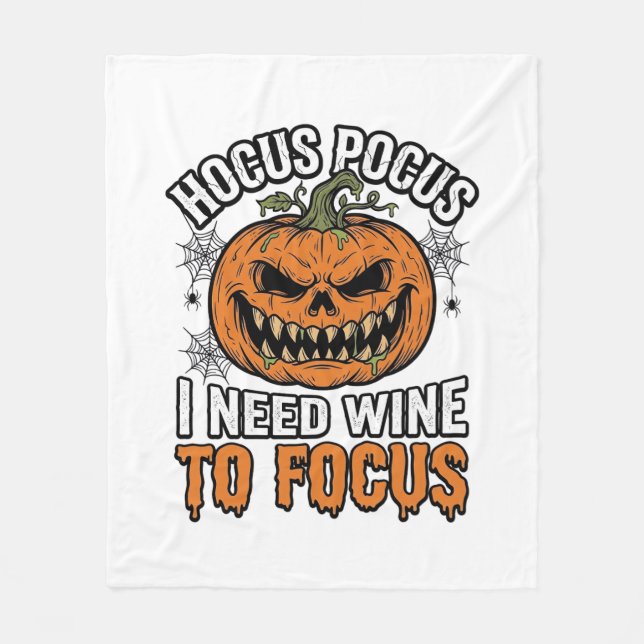 Couverture Polaire Conception de chemise Halloween Citrouille de vin  (Devant)