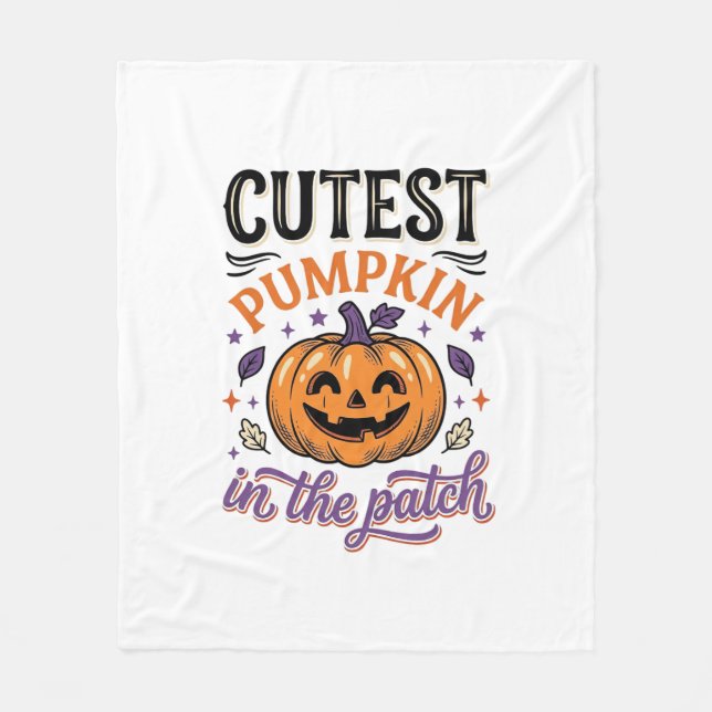 Couverture Polaire Conception de chemise Halloween Citrouille la plus (Devant)