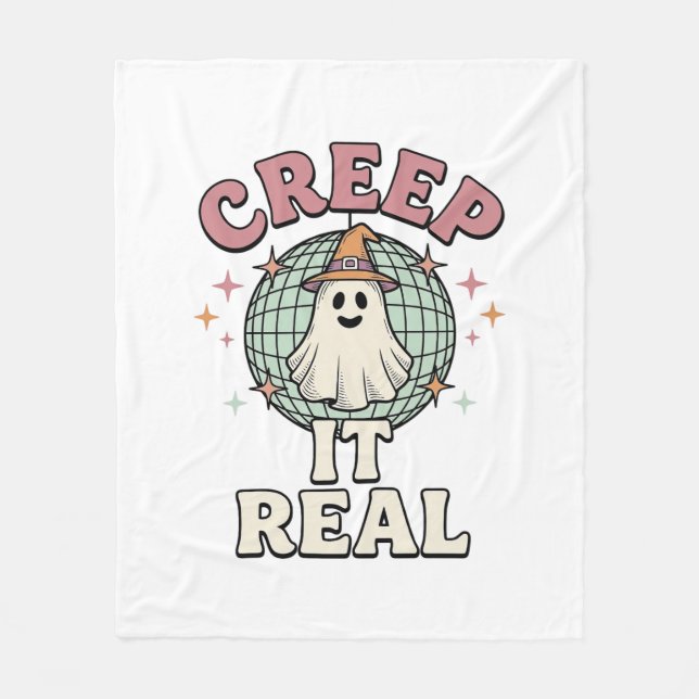 Couverture Polaire Conception de chemise Halloween Ghost Disco Creep  (Devant)