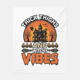 Couverture Polaire Conception de chemise Halloween Thick Thighs Witch