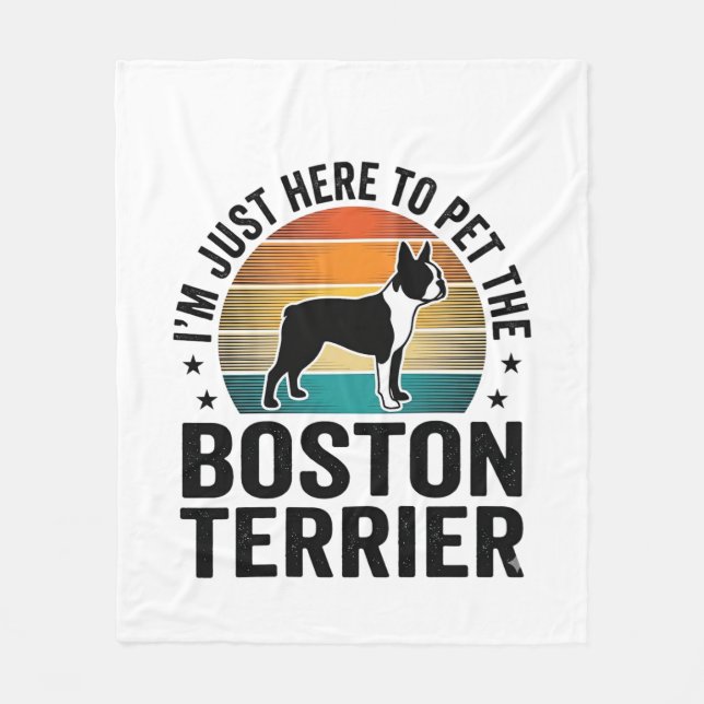Couverture Polaire Conception de chemise pour amateur de chien Boston (Devant)