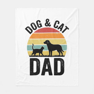 Couverture Polaire Conception de chemise pour papa chien et chat amat