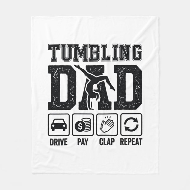 Couverture Polaire Conception de chemise Tumbling Dad Drive Pay Clap  (Devant)