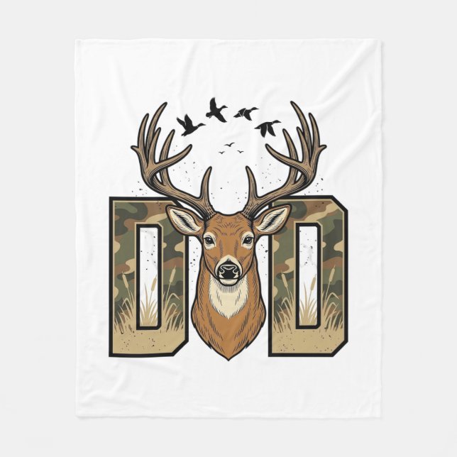 Couverture Polaire Conception de chemise vectorielle Buck Camo Papa C (Devant)