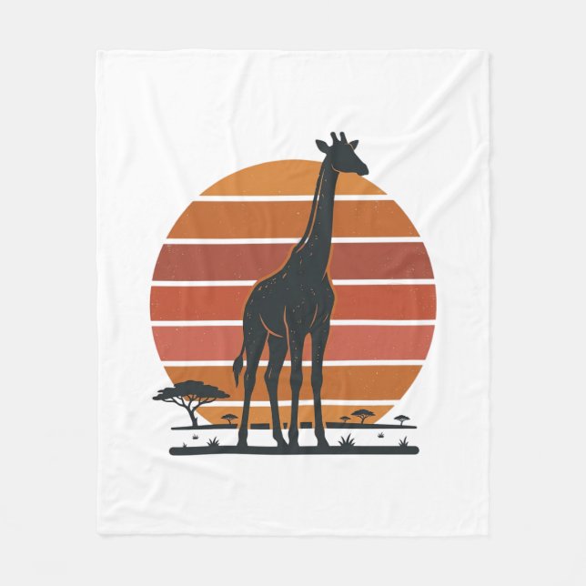 Couverture Polaire Conception de chemise vectorielle Safari Coucher d (Devant)