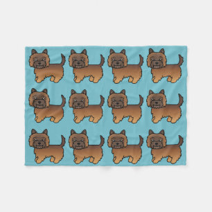 Couverture Polaire Conception de chien de dessin animé Terrier Cairn