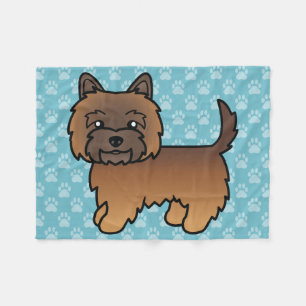 Couverture Polaire Conception de chien de dessin animé Terrier Cairn