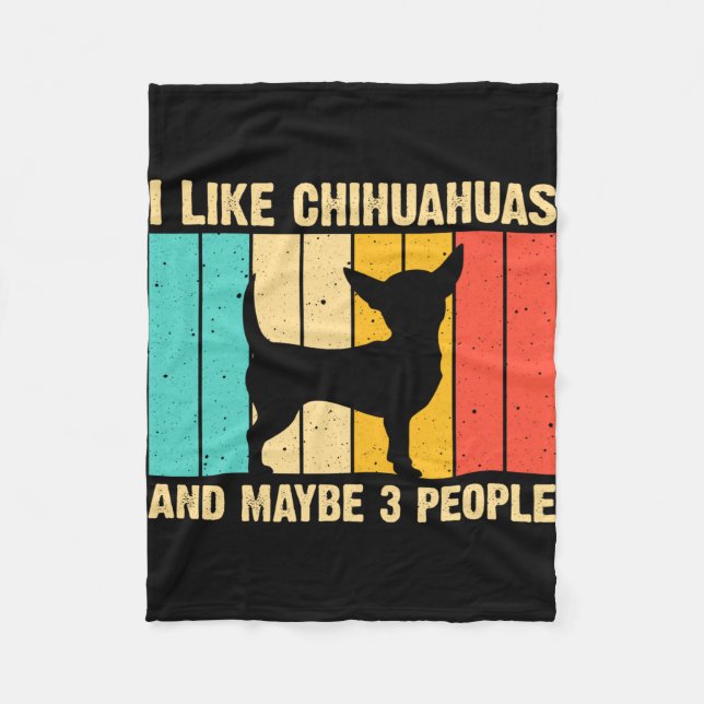 Couverture Polaire Conception de chihuahua mignon pour femmes enfants (Devant)