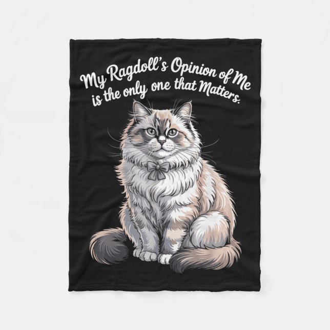 Couverture Polaire Conception de citation de mon opinion de Ragdolls  (Devant)
