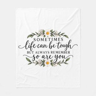 Couverture Polaire Conception de citation inspirante florale minimali