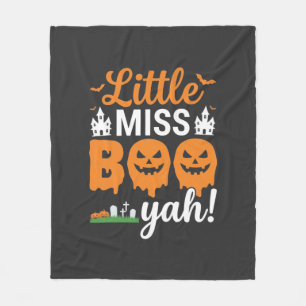 Couverture Polaire Conception de citrouille Halloween Little Miss Boo